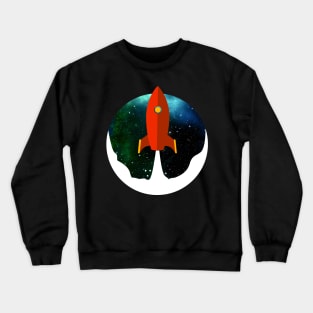 The small red Rocket in Space Crewneck Sweatshirt